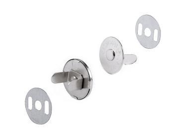 Taschenverschluss flach magnetisch Ø18mm Nickel